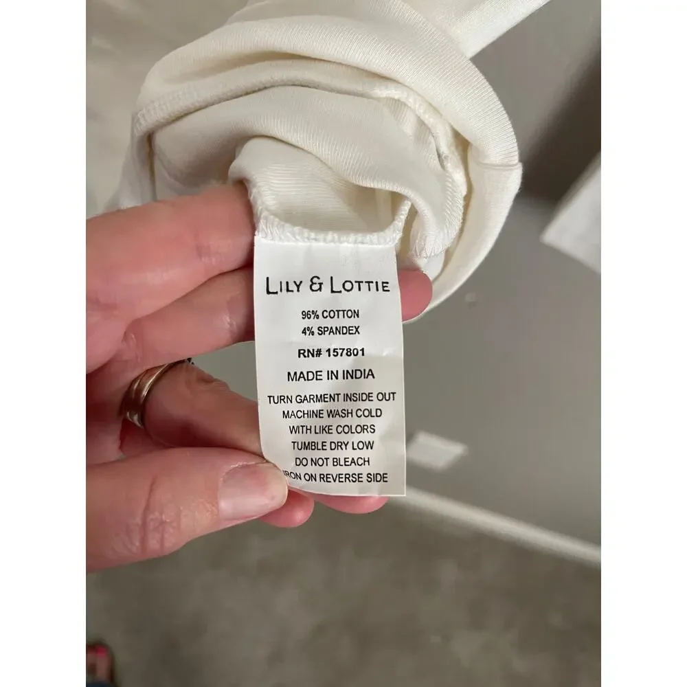 Lily & Lottie White Cowl Neck Tunic Sweatshirt - XS - Picture 5 of 6